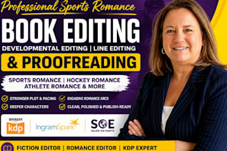 developmental edit, proofread sports romance, hockey romance book editor