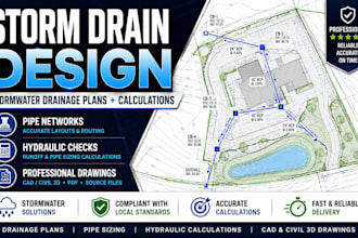 design stormwater drainage and storm drain plans