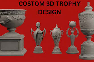 design custom 3d trophy, award, medal for 3d printing stl,3mf
