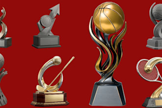 design custom 3d trophy, award, medal for 3d printing stl,3mf