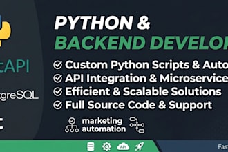 build custom python scripts and backend automation tools