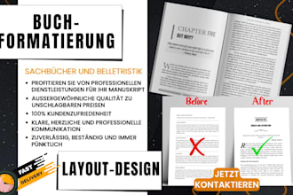 formatierung von büchern für amazon KDP, formatierung von taschenbüchern und kin