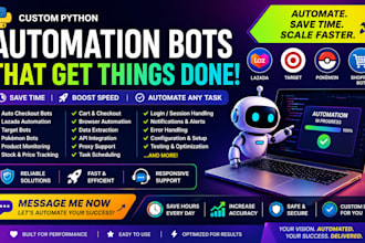 build checkout bot, ladaza bot, autobot, auto checkout bot, pokemon, target bot