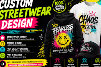 customize graphic tshirt, urban streetwear merch hoodies clothing brand logo