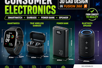 design smartwatch earbuds power bank bluetooth speaker in fusion 360 cad