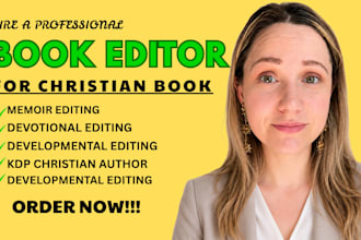 format and developmentally edit your christian book and prayer journal