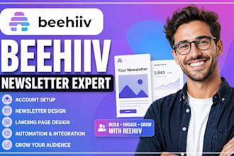 design editable beehiiv newsletter setup eehiiv landing page beehiiv expert