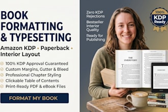 format kdp paperback print book interior layout typesetting design amazon ebook