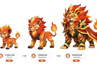 draw custom fakemon and pokemon illustration art and creature design
