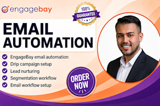 setup engagebay email automation drip campaign lead nuturing segmentation flow
