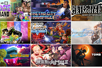 create steam capsule art, game art, steam artwork  game banners and game logo
