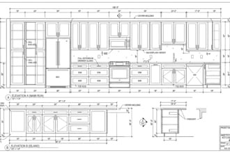 design kitchen cabinet elevations and detailed layouts in 2020 design