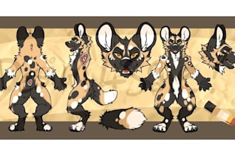 draw custom furry character, fursona or furry oc