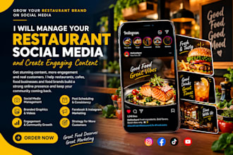 be your restaurant cafe social media manager and create engaging, run google ads