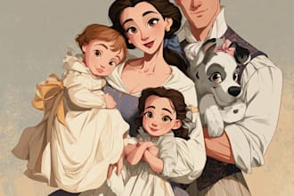 design a disney family portrait
