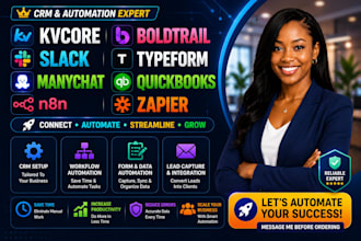 setup kvcore boldtrail slack typeform manychat quickbooks n8n zapier automation