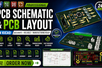 design custom pcb schematic and pcb layout in kicad
