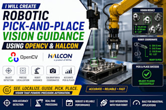 create robotic pick and place vision guidance using opencv halcon