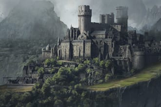design fantasy book cover or book cover