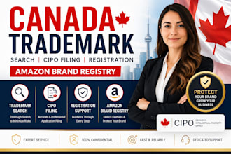 do canada trademark search cipo filing registration and amazon brand registry
