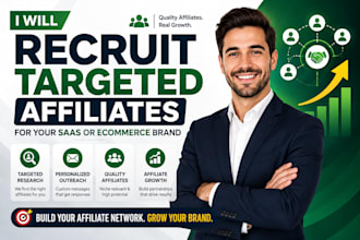 recruit targeted affiliates for your saas or ecommerce brand
