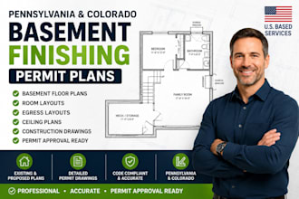 draw pennsylvania and colorado basement finishing perm plans