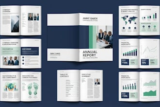 design annual report, business report and corporate report