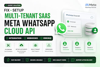 fix setup multi tenant saas meta whatsapp cloud API integration webhooks error