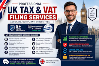 handle UK tax return UK company accounts vat filing ct6 with hmrc compliance