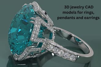 design custom 3d jewelry cad models for rings, pendants, engraved jewelry