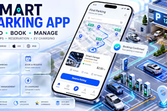 build car parking app, evcharging app parking finder and parking reservation app