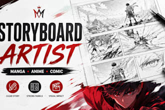 create manga storyboard, anime storyboard and comic storyboard