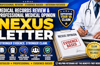 re view your VA medical records and provide a medical nexus opinion