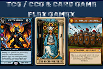 draw custom tcg ccg card template, tarot card illustration trading card design