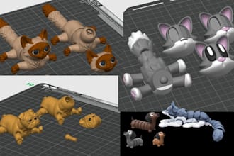 design unique 3d flexi toy models, plush toy, for blindbox or custom 3d printing