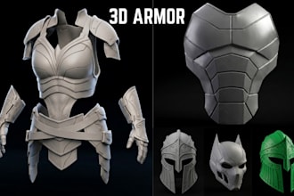 sculpt wearable 3d armor model printable armor 3d mask 3d helmet 3d stl printing