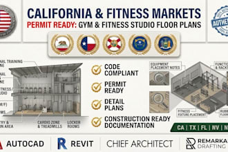 commercial gym and fitness studio center floor plan layout for perm review