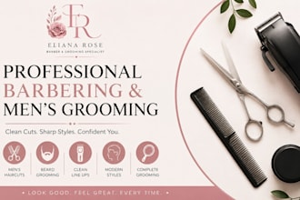 create professional barbering and men grooming services
