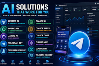 hermes openclaw jarvis ai telegram bot userbot claude jarvis dashboard mini app