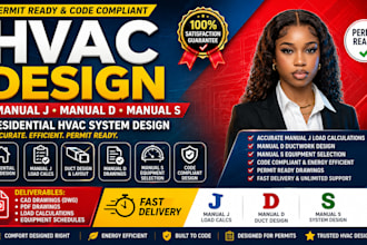 design residential hvac systems with manual j s d for permit