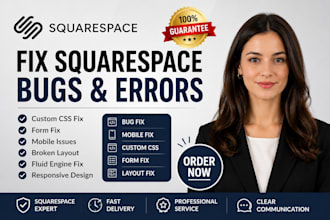 fix squarespace bugs errors broken layout css forms and mobile issues