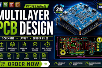design professional multilayer pcb layout and schematic in kicad
