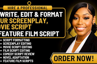 rewrite, edit, and format your screenplay, movie script, and feature film script