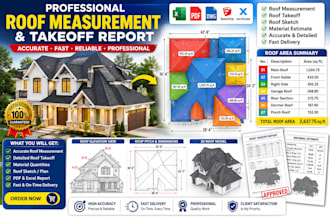provide accurate roof measurement, roof takeoff and material estimate