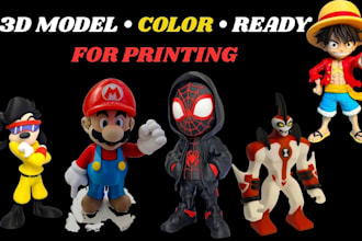 convert 2d image to 3d model, add color and prepare stl 3mf for 3d printing
