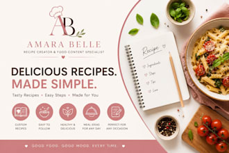 create delicious food recipes and professional recipe