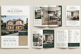 design real estate brochure, property flyer and listing brochure