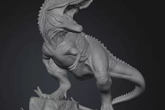 3d dinosaur sculpture,miniature figurine,collector statues,headshots, public art