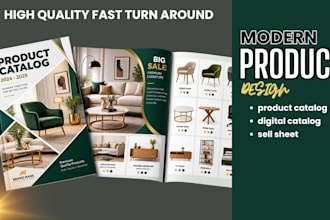 design modern fashion catalog, product catalog, digital catalog, and sell sheet