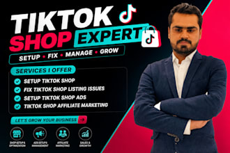 setup tiktok shop, tik tok shop manager, fix tiktok shop issues